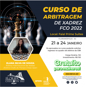 Curso de Arbitragem e Organização de Eventos de Xadrez – Parceria